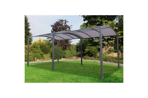 LECO Jotta Pergola, Anthrazit/grau, Stahlrohr/Textil, 300 X 295-570 X 233 Cm, Ausziehbar 3 LECO Jotta Pergola, Anthrazit/grau, Stahlrohr/Textil, 300 X 295-570 X 233 Cm, Ausziehbar