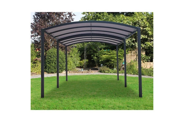 LECO Jotta Pergola, Anthrazit/grau, Stahlrohr/Textil, 300 X 295-570 X 233 Cm, Ausziehbar 5 LECO Jotta Pergola, Anthrazit/grau, Stahlrohr/Textil, 300 X 295-570 X 233 Cm, Ausziehbar – Bild 3