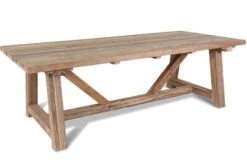 OUTFLEXX Esstisch XXL, Natur, Recyceltes FSC®-Teakholz, 220x110cm, Rustikal Gebürstet, Tischplattenstärke 4cm -Stilvoller Gartenbedarfsladen 1 15864.jpg