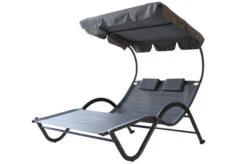 OUTFLEXX Doppelliege, Anthrazit, Polyester/Stahl Pulverbeschichtet, 205x138x34cm, Inkl. Nackenkissen, Rollbar -Stilvoller Gartenbedarfsladen 1 16102.jpg