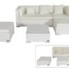 OUTFLEXX Loungemöbel-Set, Weiß, Polyrattan, 5 Personen, Wasserfeste Kissenbox, Inkl. Kaffeetisch -Stilvoller Gartenbedarfsladen 1 18228 BOX B.jpg