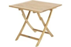 Ploß Klapptisch York, Premium-Teak, Natur, 70x70x75 Cm