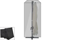 OUTFLEXX Premium Abdeckhaube Größe M Für Sonnenschirme Bis Ø350cm, Schwarz, Wasserbeständig, Ø61x272cm