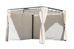 OUTFLEXX Pergola, Anthrazit/creme, Stahl, Pulverbeschichtet, 300x300x220 Cm -Stilvoller Gartenbedarfsladen 21813 2.jpg