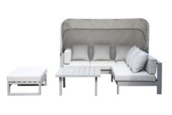 OUTFLEXX Willis Loungemöbel, Hellgrau, Alu/Polyester, 4-5 Personen, Mit Faltbarem Dach, Inkl. Loungetisch Und Hocker -Stilvoller Gartenbedarfsladen 21821 3.jpg