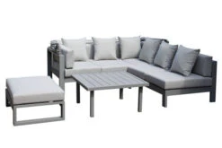 OUTFLEXX Willis Loungemöbel, Hellgrau, Alu/Polyester, 4-5 Personen, Mit Faltbarem Dach, Inkl. Loungetisch Und Hocker -Stilvoller Gartenbedarfsladen 21821 4.jpg