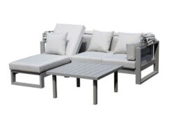 OUTFLEXX Willis Loungemöbel, Hellgrau, Alu/Polyester, 4-5 Personen, Mit Faltbarem Dach, Inkl. Loungetisch Und Hocker -Stilvoller Gartenbedarfsladen 21821 5.jpg