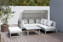 OUTFLEXX Willis Loungemöbel, Hellgrau, Alu/Polyester, 4-5 Personen, Mit Faltbarem Dach, Inkl. Loungetisch Und Hocker -Stilvoller Gartenbedarfsladen 21821 6.jpg