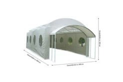 LECO Partyzelt Michelle , Natur/beige, Stahl/Polyester, 400x900x305 Cm -Stilvoller Gartenbedarfsladen 21881 4.jpg