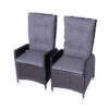 OUTFLEXX 2er Set Dining Sessel, Braun, Polyrattan, Je 55 X 65 X 112 Cm, Rücken Stufenlos Verstellbar -Stilvoller Gartenbedarfsladen 22285 9.jpg