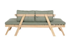 OUTFLEXX Lounge/Liege, FSC Akazie, Teakoptik, 192x70x60cm, Inkl. Polster, Grün -Stilvoller Gartenbedarfsladen 22356 11.jpg