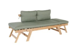 OUTFLEXX Lounge/Liege, FSC Akazie, Teakoptik, 192x70x60cm, Inkl. Polster, Grün -Stilvoller Gartenbedarfsladen 22356 6.jpg