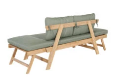 OUTFLEXX Lounge/Liege, FSC Akazie, Teakoptik, 192x70x60cm, Inkl. Polster, Grün -Stilvoller Gartenbedarfsladen 22356 9.jpg