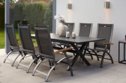 HARTMAN Xanadu / Primo Sitzgruppe, Xerix, Alu/Textilene/Glaskeramik, 6 Multipo, 160/220x100cm, Ausziehfunktion