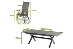 HARTMAN Xanadu / Primo Sitzgruppe, Xerix, Alu/Textilene/Glaskeramik, 6 Multipo, 160/220x100cm, Ausziehfunktion -Stilvoller Gartenbedarfsladen 23170 mass.jpg