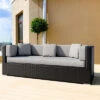 OUTFLEXX Dreisitzer-Sofa, Schwarz, Polyrattan, 210x85x70cm, Inkl. Polster + Wasserfeste Kissenbox -Stilvoller Gartenbedarfsladen 2392 1 BOX 1 CGI.jpg