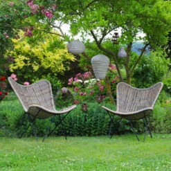 Bistro-Set 'Butterfly', 3-tlg., Braun -Stilvoller Gartenbedarfsladen 2950100589 2950100670 2950100680 2950100686 2950100689 3910302628 113717
