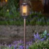 Solarleuchte 'Tunis' Mit Flammeneffekt, Grau, Ca. Ø 12 X H 90 Cm -Stilvoller Gartenbedarfsladen 2950100637 Koelle Solarleuchte Tunis mit Flammeneffekt 2 104392
