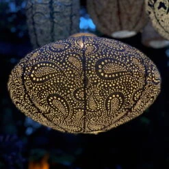 Solarlaterne 'Oval 40', Taupe, Ø 40 X 27 Cm -Stilvoller Gartenbedarfsladen 2950100685 Oval 40 Taupe 2 105799