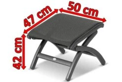 HARTMAN Da Vinci Hocker, Xerix/anthrazit, Alu/Textile, 50x47x42 Cm -Stilvoller Gartenbedarfsladen 2 11663.jpg