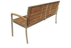 OUTFLEXX Gartenbank, FSC-Teakholz/Edelstahl, 3-Sitzer, 160x55x80cm -Stilvoller Gartenbedarfsladen 2 13536.jpg