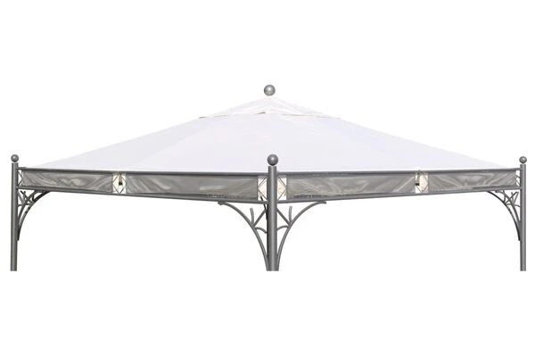 OUTFLEXX Ersatzdach Für Siena Garden Pavillon Korfu, Natur, Polyester PU-beschichtet, 350x350cm 3 OUTFLEXX Ersatzdach Für Siena Garden Pavillon Korfu, Natur, Polyester PU-beschichtet, 350x350cm – Bild 2