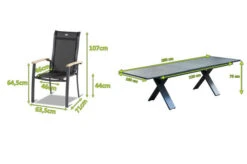 HARTMAN Sondermodell Xanadu / Alice Esstischgarnitur, Xerix/schwarz, Alu/Glaskeramik, 4x4 Textilen, 10 Stapelsessel, 220/280x100cm -Stilvoller Gartenbedarfsladen 2 21108.jpg