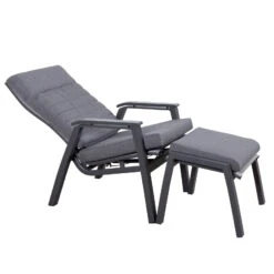 Loungesessel 'Paris', Grau/schwarz -Stilvoller Gartenbedarfsladen 3910302694 Loungesessel Paris inkl Auflage 12 118551