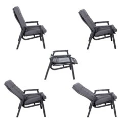 Loungesessel 'Paris', Grau/schwarz -Stilvoller Gartenbedarfsladen 3910302694 Loungesessel Paris inkl Auflage 25 118548