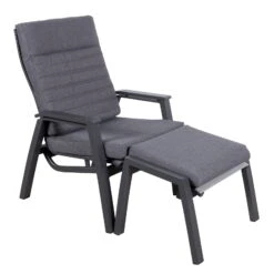 Loungesessel 'Paris', Grau/schwarz -Stilvoller Gartenbedarfsladen 3910302694 Loungesessel Paris inkl Auflage 8 118555