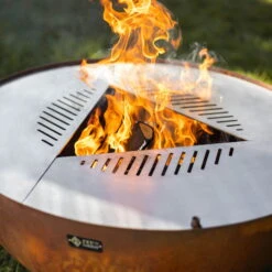 Edelstahl-Feuerstelle 'TRIA', Rost, 100 X 55 X 100 Cm -Stilvoller Gartenbedarfsladen 3920100752 Feuerstelle TRIA rost 1 110903