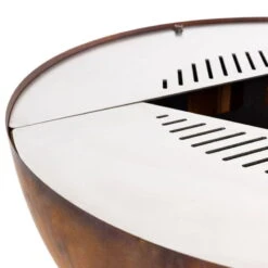 Edelstahl-Feuerstelle 'TRIA', Rost, 100 X 55 X 100 Cm -Stilvoller Gartenbedarfsladen 3920100752 Feuerstelle TRIA rost ca100x55x100cm 8 125233