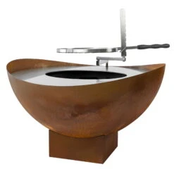 Feuerstelle 'Wave', Rost, Edelstahl, Ca. 100 X 55 X 100 Cm -Stilvoller Gartenbedarfsladen 3920100768 Feuerstelle WAVE rost ca100x55x100cm 3 119659