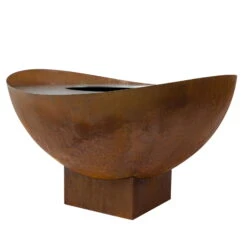 Feuerstelle 'Wave', Rost, Edelstahl, Ca. 100 X 55 X 100 Cm -Stilvoller Gartenbedarfsladen 3920100768 Feuerstelle WAVE rost ca100x55x100cm 4 119658