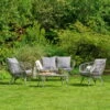Loungegruppe 'Evora', 4-teilig, Grau -Stilvoller Gartenbedarfsladen 3950101015 Alu Geflechtgruppe Evora 4tlg grau inkl Kissen 2 99295