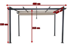 LECO Pergola, Aluminium / Textil, 400x300x225cm -Stilvoller Gartenbedarfsladen 3 10461.jpg
