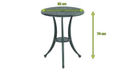 HARTMAN Amalfi Bistrotisch, Dunkelgrün, Alu-Guss, Ø62 Cm -Stilvoller Gartenbedarfsladen 3 20410.jpg