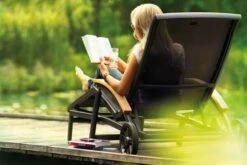 HARTMAN Da Vinci Gartenliege, Xerix/anthrazit, Alu/Textilene, 170 X 82 X 30 Cm, Mit FSC-Teak-Armlehnen -Stilvoller Gartenbedarfsladen 4 11664 1.jpg