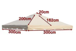 OUTFLEXX Ersatzdach Für Pavillons, Beige, Polyester, 300x300cm -Stilvoller Gartenbedarfsladen 4 13620.jpg