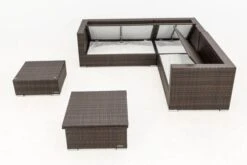OUTFLEXX Loungemöbel-Set, Braun Marmoriert, 6 Pers, Polyrattan, Wasserfeste Kissenbox, Inkl. Loungetisch -Stilvoller Gartenbedarfsladen 4 16069 BOX D.jpg