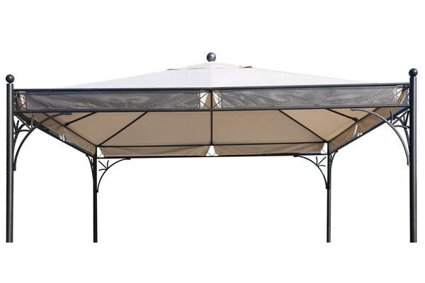 OUTFLEXX Ersatzdach Für Siena Garden Pavillon Korfu, Natur, Polyester PU-beschichtet, 350x350cm 5 OUTFLEXX Ersatzdach Für Siena Garden Pavillon Korfu, Natur, Polyester PU-beschichtet, 350x350cm – Bild 4