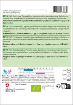 Stilvoller Gartenbedarfsladen -Stilvoller Gartenbedarfsladen 551674 BIO Datteltomate Pink Tiger to94 sr 1