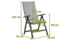 STERN New Top Klappsessel, Anthrazit/silber, Aluminium/Textil, 75x60x113 Cm, Rückenlehne Verstellbar, Klappbar 13 STERN New Top Klappsessel, Anthrazit/silber, Aluminium/Textil, 75x60x113 Cm, Rückenlehne Verstellbar, Klappbar -Stilvoller Gartenbedarfsladen 5 15871.jpg