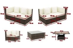 OUTFLEXX Loungemöbel-Set, Braun Marmoriert, 6 Pers, Polyrattan, Wasserfeste Kissenbox, Inkl. Loungetisch -Stilvoller Gartenbedarfsladen 5 16069 BOX D.jpg