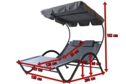 OUTFLEXX Doppelliege, Anthrazit, Polyester/Stahl Pulverbeschichtet, 205x138x34cm, Inkl. Nackenkissen, Rollbar -Stilvoller Gartenbedarfsladen 5 16102.jpg