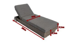 OUTFLEXX Rollliege, Grau, Polyrattan, 200x70x27,5cm, Rückenlehne 5-fach Verstellbar -Stilvoller Gartenbedarfsladen 5 18367.jpg