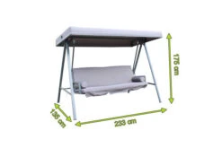 OUTFLEXX 3-Sitzer Hollywoodschaukel, Grau/anthrazit, Stahl/Polyester, 233x135 Cm, Mit Liegefunktion -Stilvoller Gartenbedarfsladen 5 20117.jpg