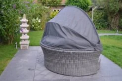 OUTFLEXX Sonneninsel, Grau, Polyrattan, Halbrund, 193 X 104 X 74 Cm, Hocker Drehbar, Dach Klappbar -Stilvoller Gartenbedarfsladen 6 16110.jpg