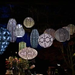 Solarlaterne 'Cylinder 18 Mandela', Light Taupe, Ø 18 X 33 Cm -Stilvoller Gartenbedarfsladen 72462 lumiz EB8 3348 123926 3