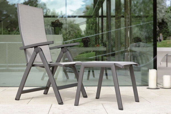 STERN New Top Klappsessel, Anthrazit/silber, Aluminium/Textil, 75x60x113 Cm, Rückenlehne Verstellbar, Klappbar 9 STERN New Top Klappsessel, Anthrazit/silber, Aluminium/Textil, 75x60x113 Cm, Rückenlehne Verstellbar, Klappbar – Bild 7